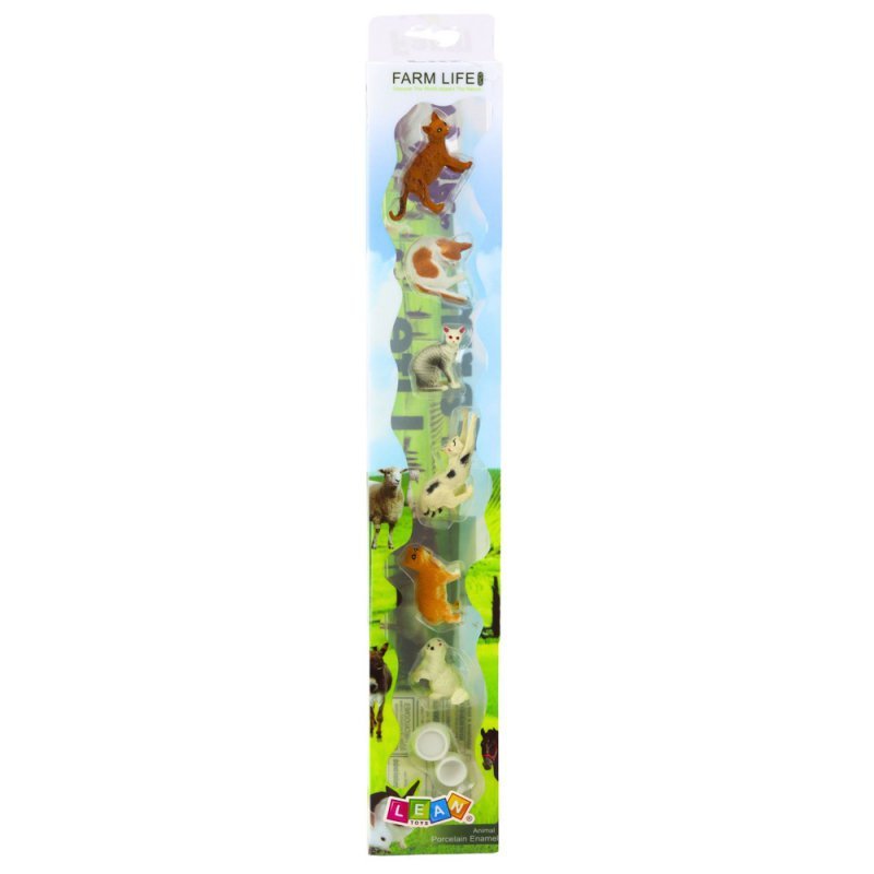 Zestaw Mini Figurki Rasy Kotów Koty Miska Do Karmienia 4-6cm 7szt