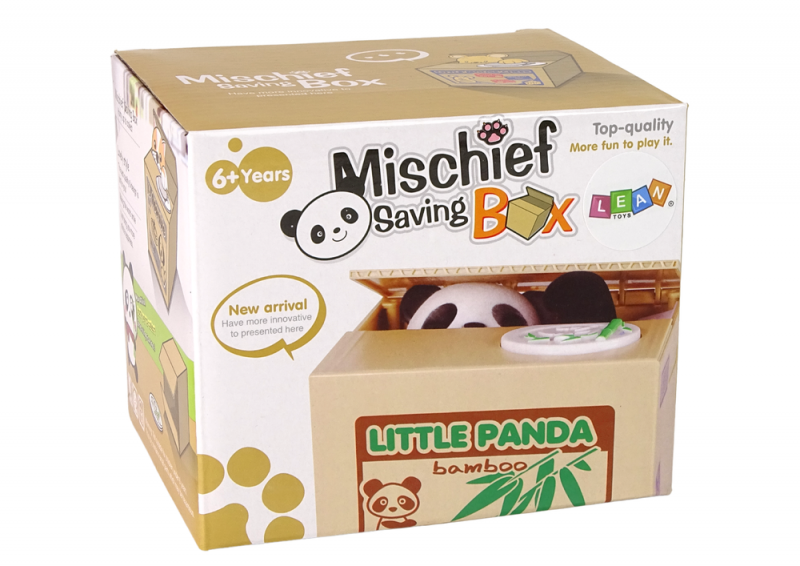 Skarbonka Panda Nauka Oszczędzania Bambus