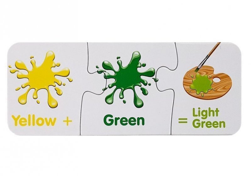 Puzzle Edukacyjne Kolory Angielski 10 Połączeń