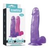 8 Jelly Studs Crystal Dildo Large Purple