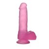 7 Jelly Studs Crystal Dildo Medium Pink