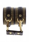 Studded Ankle Cuffs Set Black
