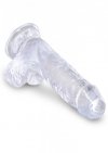King Cock 5 Inch Cock w Balls Transparent