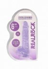 6 / 15 cm Realistic Dildo With Balls - Purple