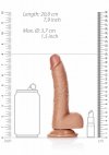 Curved Realistic Dildo  Balls  Suction Cup - 7/ 18 cm