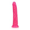 Slim Realistic Dildo with Suction Cup - Glow in the Dark - 7'' / 18 cm