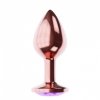 Plug-Butt Plug Diamond Amethyst Shine L Rose Gold
