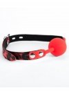Red Silicone Ball Gag Leopard