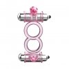 BAILE - BUNNY SNUGGLES COCK CLIT RING, 10 vibration functions