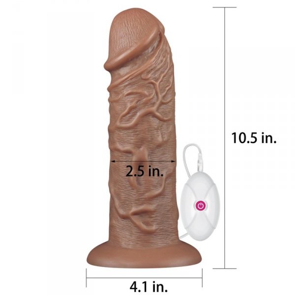 10.5&#039;&#039; Realistic Chubby Vibrating Dildo