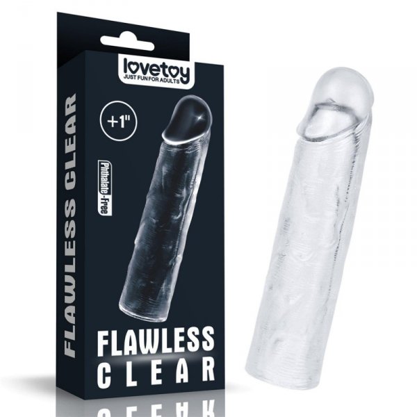Flawless Clear Penis Sleeve Add 1&#039;&#039;