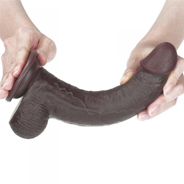 9&#039;&#039; Sliding Skin Dual Layer Dong - Black