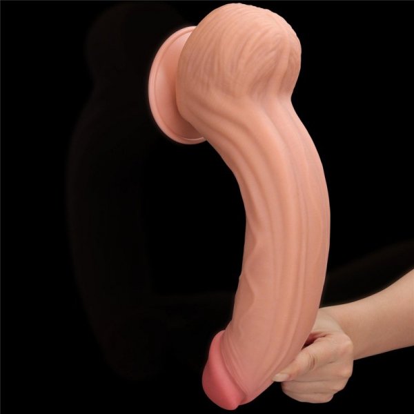 12&#039;&#039; King Sized Sliding Skin Dual Layer Dong