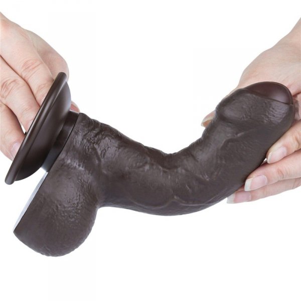 7&#039;&#039; Sliding Skin Dual Layer Dong Black