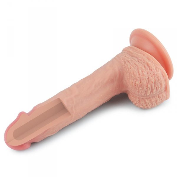8.5&#039;&#039; Dual layered Platinum Silicone Cock