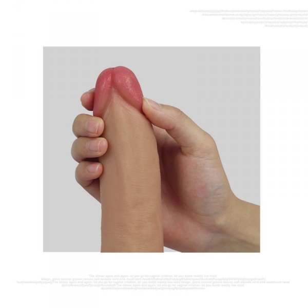 8&#039;&#039; Dual layered Platinum Silicone Cock