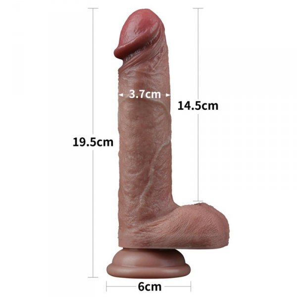 7.5&#039;&#039; Dual Layered Silicone Cock