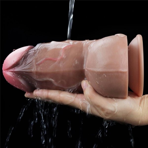 7.0&#039;&#039; Dual Layered Platinum Silicone Cock