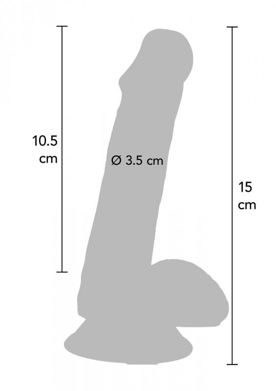 Happy Dicks Dildo 6 inch Balls Blue