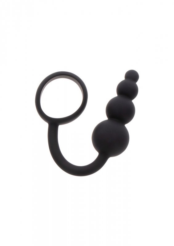 Anal Snake Plug & Penis Ring Black