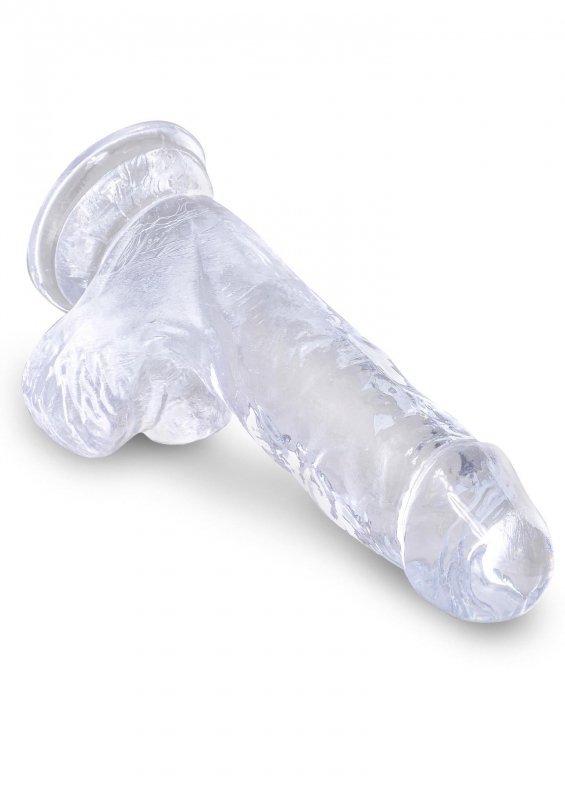 King Cock 5 Inch Cock w Balls Transparent