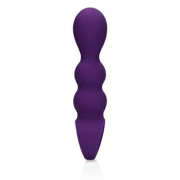 Teardrop Shaped Anal Vibrator - Clear Purple