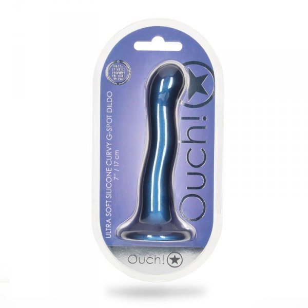 Ultra Soft Silicone Curvy G-Spot Dildo - 7&#039;&#039; / 17 cm