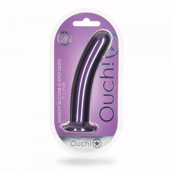 Smooth Silicone G-Spot Dildo - 7&#039;&#039; / 17 cm