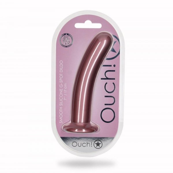 Smooth Silicone G-Spot Dildo - 7&#039;&#039; / 17 cm