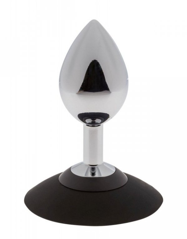 MALESATION Alu-Plug with suction cup large, chrome