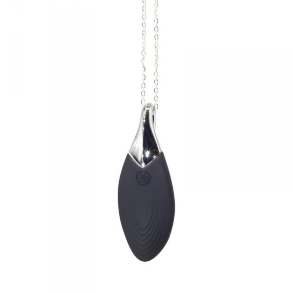 Vibrating necklace Liberty Leaf Black