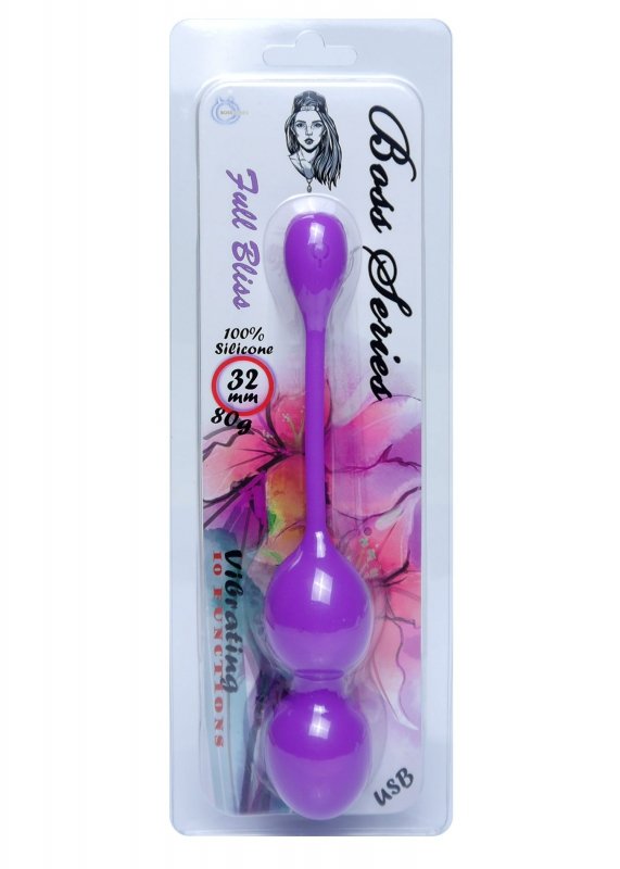 Vibrating Kegel Balls 32mm 80g Purple 10 function USB - B - Series