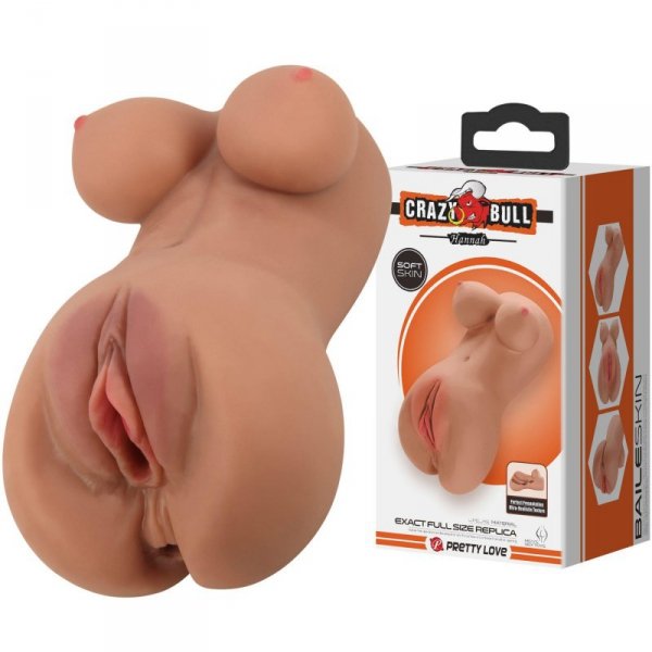 HANNAH, Double-entry masturbator&#039;s realistic vagina or anus