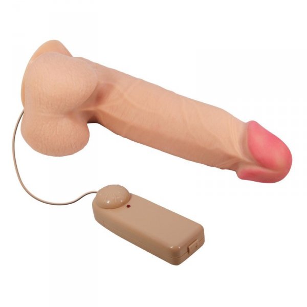 BAILE - Sliding Skin 8,5&#039;&#039; Flesh Vibration Bendable Suction base TPR ABS