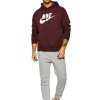 Nike bluza męska kangurka bordowa z nadrukiem