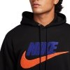 Nike Sportswear bluza męska kangurka czarna z nadrukiem