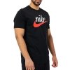 Nike t-shirt na krótki rękaw koszulka męska czarna z nadrukiem