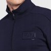 Komplet dresowy Emporio Armani EA7 bawełniany męski spodnie bluza ze stójką granatowy