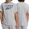 Reebok t-shirt szary bawełniany męski koszulka duży napis