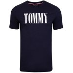 T-shirt Tommy Hilfiger koszulka męska z okrągłym dekoldem granatowa duże logo