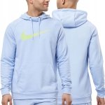 Bluza Nike męska kangurka błękitna z nadrukiem Dri-Fit