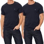 Emporio Armani t-shirt koszulka męska 2 sztuki granatowe małe logo