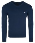 Sweter męski Emporio Armani bawełniany granatowy