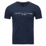 T-shirt Tommy Hilfiger koszulka męska z okrągłym dekoldem granatowa