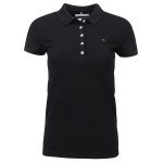 Polówka polo Tommy Hilfiger damska czarna Slim Fit małe logo bawełniana