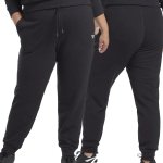 Reebok dresowe spodnie damskie czarne Plus Size