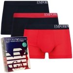 Bokserki Emporio Armani majtki męskie 3 pary czarne i czerwone