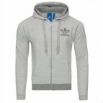 Adidas bluza rozpinana z kapturem szara męska