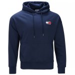 Bluza Tommy Jeans męska granatowa kangurka z kapturem logo