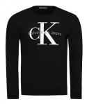 Bluza Calvin Klein męska czarna duże logo bawełniana